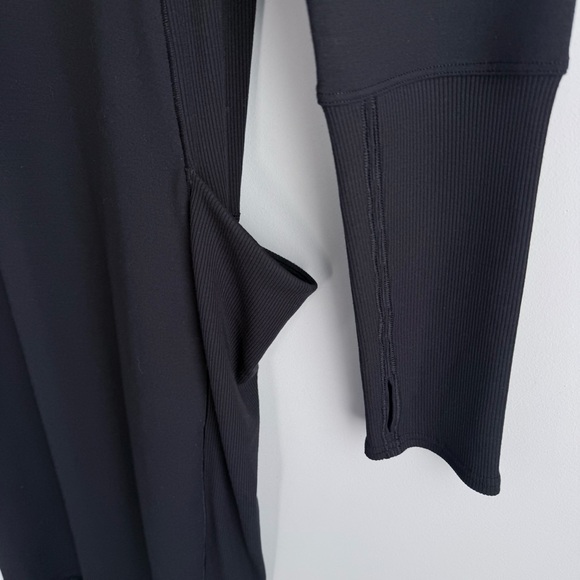 Lululemon Om and On Dress Black L Long Sleeve Midi Sheath Thumbholes Pockets - Picture 11 of 16